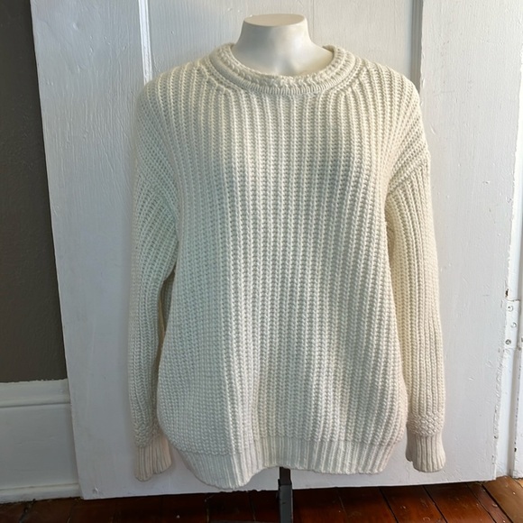 Marine Layer Sweaters - Marine Layer Women’s Oversized Crewneck Knit Sweater Size S In Vanilla Sty 15359